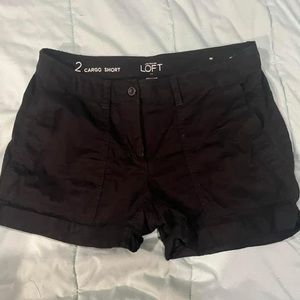 Black loft cargo shorts